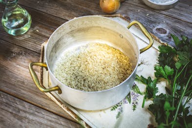 Putengeschnetzeltes Reis Kochen