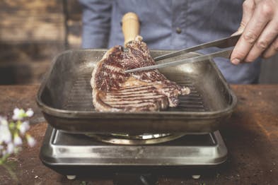 Rib Eye Steak In Grillpfanne