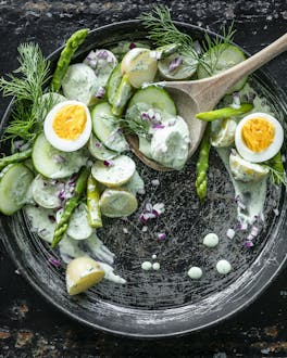 Kartoffel Gurken Salat Mit Spargel