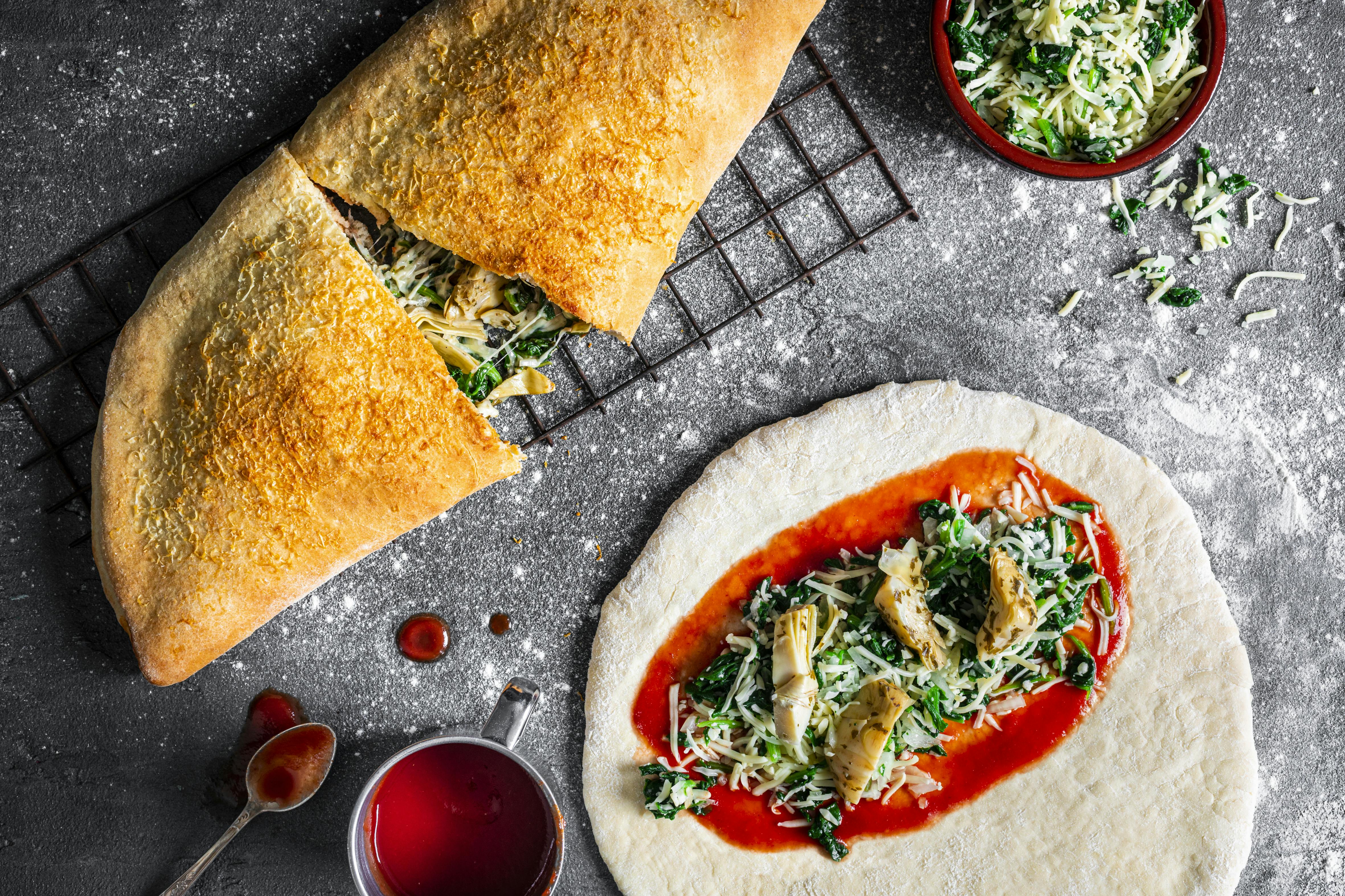 Calzone mit Artischocken und Spinat | Rezept | FOODBOOM
