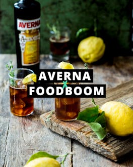 Ein Rezept Bild von Averna mit einer Headline "Averna x Foodboom"