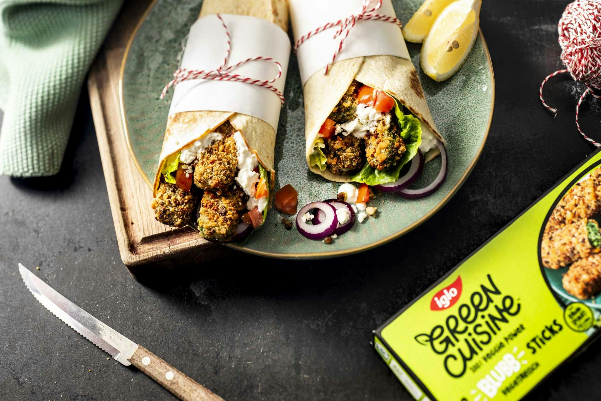Wraps mit Spinat-Sticks | Rezept | FOODBOOM