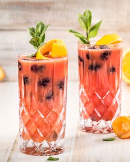 Orangen-Minz-Cocktail ohne Alkohol